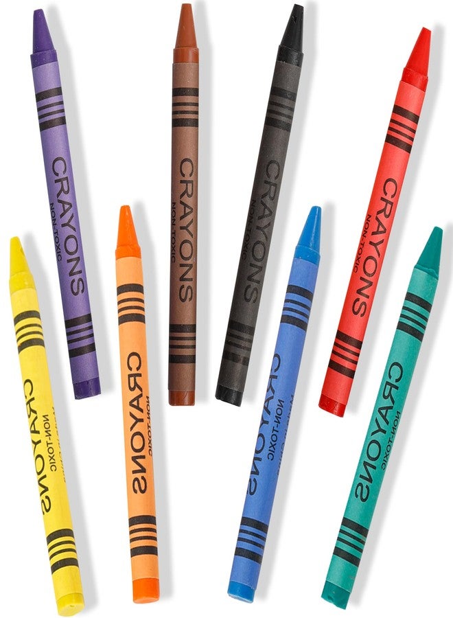 Enjamyo 100 Sets Crayons Bulk,8 Assorted Colors Bulk Crayons,Crayon Party Favors for Parties, Restaurants, Family, School Supplies,Classrooms(100 Sets of 8-Packs in a Box (800 total bulk Crayon) - Image 1